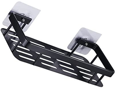 Housoutil 1stk Küche Badezimmer Lagerung Duschablage Mit Saugnapf Badezimmerregal Zur Wandmontage Wandregal Gläserregal Schwebendes Regal Für Badezimmer Lochfreier Rahmen Multifunktion PVC