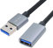 NFHK Cavo di prolunga da USB 3.0 tipo A maschio a USB 3.0 A femmina, argento, 5 Gbps, per disco SSD e fotocamera, 30 cm
