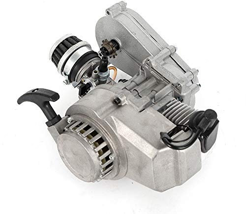 Dirtbike Motor, 49cc 2 Takt Motor Luftgekühlt, Dirtbike Motor Quad Cross mit Luftfilter für Pocketbikes, Mini-Dirtbikes, ATVs, Roller, 32 * 24 * 15cm