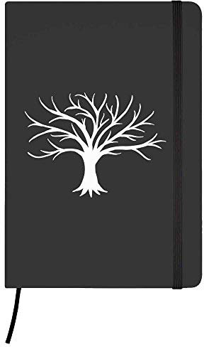 Azeeda A5 'Kahler Baum Silhouette' Schwarzes Liniertes Notizbuch Gebundenem Buch (NB00014736)