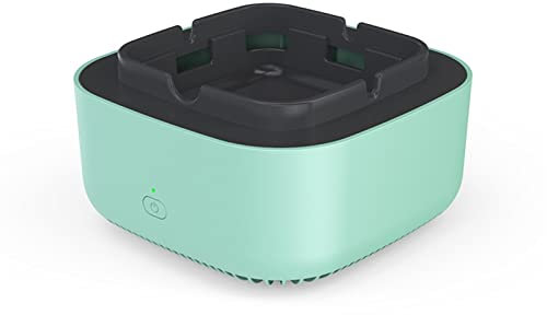FCSHFC Créativité Intelligent Cendrier Anti Odeur D'Intérieur Ions Négatifs Purificateur D'air Petit Cendrier Aspirateur De Fumée for Maison Bureau Voiture Patio (Color : Vert)