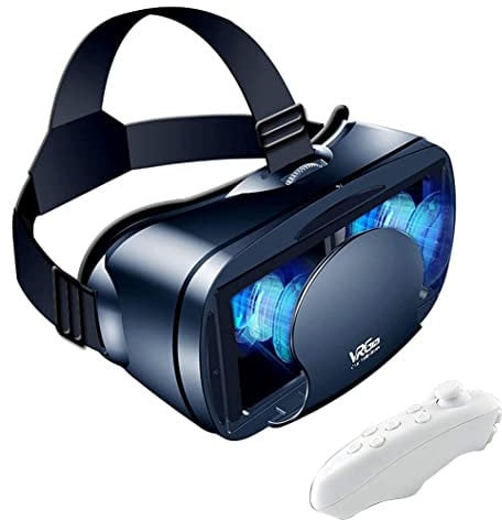 iFutniew Vollbild Virtual Reality 3D Brille VR Set 3D Virtual Reality Brille Einstellbar mit Gamepad