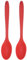 sourcing map 2Pcs Silicone Spoons, Heat Resistant Kitchen Cooking Utensil Spoon for Cooking, Mixing, Stirring and Serving, Red