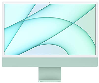 2021 Apple iMac avec une puce Apple M1 (24-pouces, 8GB RAM, 256GB SSD Stockage) (QWERTY English) Vert (Reconditionné)