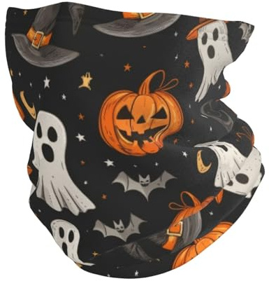 Winter Neck Warmer Elastic Headband Adjustable Halloween Wizard Hat Ghost Snood Multifunctional Snoods for Men Women Unisex
