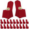 Showgeous 20 Stück Stuhlhussen Bordeaux Rot Polyester Spandex Lycra Stretch Stuhlhussen Universelle Waschbare Stuhlhussen für Hochzeitsfeier Esszimmer Bankett Dekoration