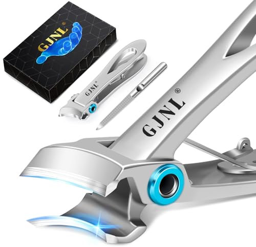 Coupe Ongles – Coupe-ongles inclinés à 45 degrés pour orteils incarnés pour homme et femme avec large ouverture de mâchoire (argenté)