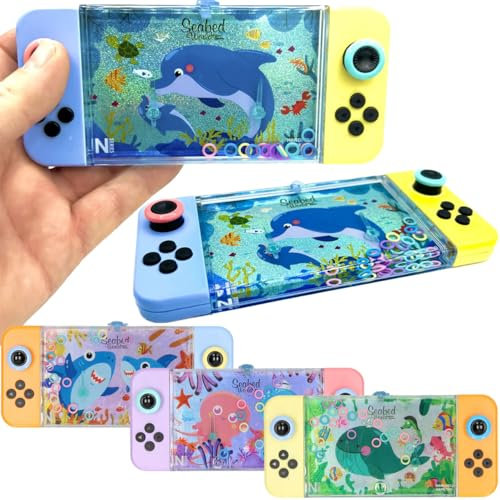 Carpeta Geduldsspiel Wasser Fische Glitzer Meerestiere Ringe Kinder 3 Stück Wasserflipper Handheld Bunt 17cm Mitgebsel