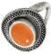 SILVERTROVE Pfirsichfarbener Mondstein-Edelstein- Sterling silber Band Ring für Männer und Frauen in allen Größen Schmuck CRG1085BR11_(57 (18.1))