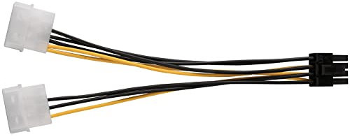 Reinscer 10 pezzi da 2 molex a 4 pin a 8 pin PCI Express scheda grafica PCI-E ATX Power inverter molex a PCIE 8 pin adattatore