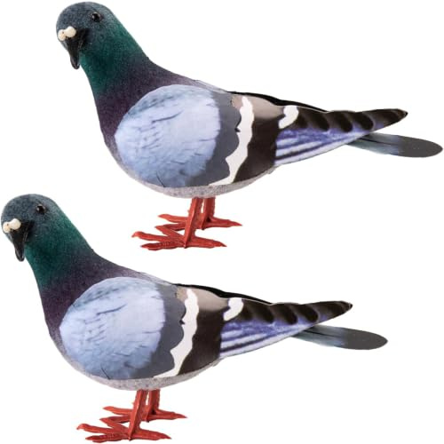 2 Pcs Simulation Pigeon, Removable Mini Imitation Animal,Artificial Simulation Foam Bird, Cute Fake Pigeon Model, Home Ornament for Hallway,Garden, Bedroom Decoration,Living Room,Gift for Bird Lovers