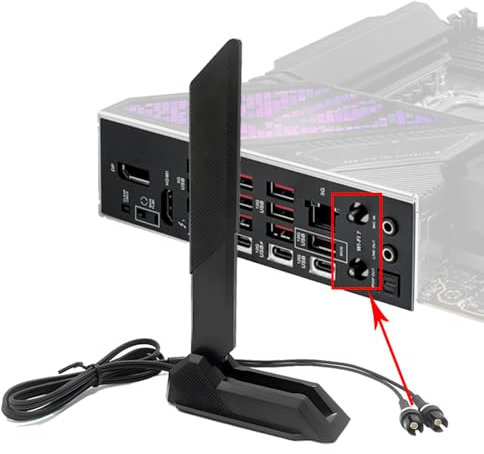 ZAHARA WiFi 6E/7 WLAN-Antenne, WLAN-Karte für PC, für Asus B840 B840M B850 B850M B860 B860M X870 X870E Z790 Z890 TUF Gaming Prime B840M-A Prime B850M-A Prime B860M-A Prime B860M-A Prime X8700 -P