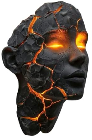 Cracked Soul Wall Light, 3D Illusion LED Wall Sconce, Shattered Glass Effect Light, Resin Art Fixture, Shattered Soul Sculpture Halloween Decor for Bedroom Living Room Bar Cafe, Easy Installation
