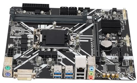 Tosuny B360M D2VX Si Motherboard, M ATX DDR4 Desktop Computer Motherboard con Output DVI e Scheda di Rete Gigabit, per LGA 1151 Core I7 I5 I3 Celeron CPU Processori