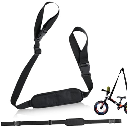 MHYMX E Scooter Tragegurt, 2 Stück Tragegurte Schwarz Schultergurt Einstellbar Surfbrett Tragegurts Verstellbarer Trageriemen für Strandkörbe Fahrräder E Scooter