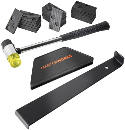 MasterWorx MasterWorks Laminate Flooring Installation Kit, Pull Bar | Professional Floor Fitting Tool Set, Mallet, Tapping Block & Spacers, Laminate Floor Fitting Kit for Laminate