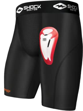 Shock Doctor 221 Core Short de Compression avec Coquille de Protection Noir Taille L