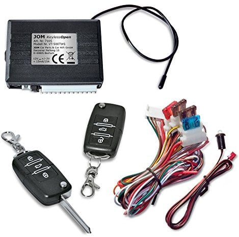 JOM Car Parts & Car Hifi GmbH 7105 Keyless Open, Funkfernbedienung für vorhandene Original-Zentralverriegelung, universal, mit 2 Klappschlüssel