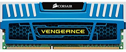 Corsair CMZ4GX3M1A1600C9B Vengeance Memoria RAM Interna da 4 GB, 1600 MHz, DDR3, DIMM, Blu