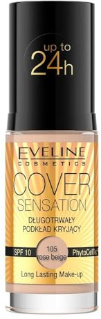 Eveline Cover Sensation Foundation 105-Rose Beige 30ml