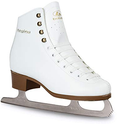 Botas - Model: Regina/Made in Europe (Czech Republic) / Ice Skates for Women, Girls/Nicole Blades/Color: White, Size: Adult 8