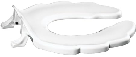 Centoco Toilet Seat, for Child Size Toilet Bowl, Open Front No Cover, Commercial, Stainless Steel Hinges, Plastic, Made in the USA, AM2300STSCC-001, White