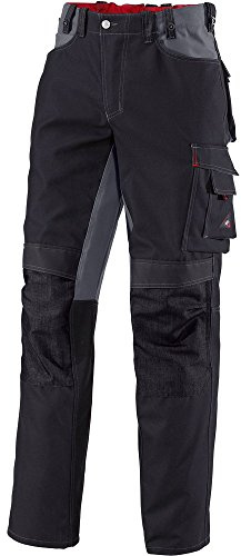 BP Workwear 1789-555-32 Arbeitshose - Gummizug im Rücken - Bundfalten - Normale Passform - Größe: 52n - Farbe: schwarz/dunkelgrau