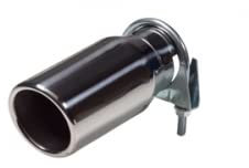 Auspuffblende universal Edelstahl 76mm Anschluss bis 58mm