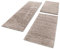 HomebyHome Bettumrandung Schlafzimmer 3 teilig Teppich Beige - Waschbarer Bettumrandung Teppich Läufer Set Extra Flauschig Bettvorleger Schlafzimmer Bettset:2 St. 80x150 cm | 1 St. 80x250 cm