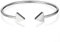 JewelryWe Schmuck Damen Armband, Edelstahl Doppelt Dreieck Triangel Poliert Charm Armreif Offen Manschette, Silber