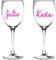 2 x Personalised Name Stickers - for Wine/Champagne Glass - Wedding - Gin - Hen Do - Birthday Party