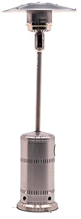 KEKAI KT0586 Poêle à gaz d'extérieur 13 kW 25 m² Ø 81 x 221 cm Gris