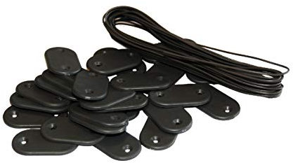 Kit de Fixation Brise-Vue - Lot de 20 Kits (26 pastilles + 4m de Fil par kit) Vert et Gris Lot de 20 Kits