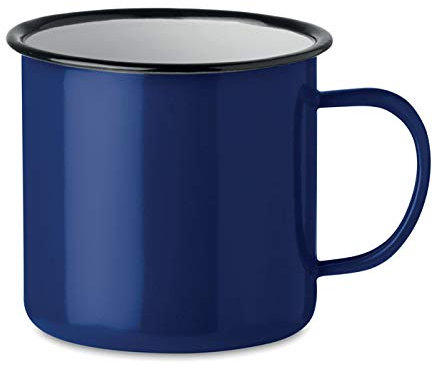 Publiclick® Lote 5 Unidades Taza Vintage Metal 350 ml Orig Azul,Medidas 11X8CM,Taza Vintage en esmaltado metálico. Capacidad de 350 ml.