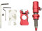 SHARROW Bogenschießen Magnetischer Pfeilauflagen und Cushion Plunger Aluminium Button Plunger Einstellbar RH/LH für Recurvebogen Bogensport Zubehör (Rot)