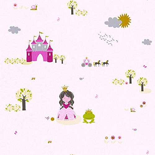 Mustertapete Tapeten mit Muster Tapete Kinderzimmer Bunt Pink Rosa Vliestapete Bunt Pink Rosa | Tapeten online kaufen