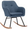 vidaXL Schaukelstuhl Schwingsessel Relaxstuhl Schwingstuhl Stuhl Polsterstuhl Wippstuhl Schaukelsessel Sessel Relaxsessel Blau Stoff