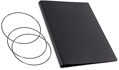 A4+, revolutionäres, nachhaltiges X17-Konzept für Notizbuch Personal Organizer und Terminplaner/Hülle für 2 Hefte! Recyceltes Leder, schwarz, Made in Germany, 17 Jahre Garantie*