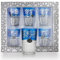 6 Premium Orientalische Marokkanische Teegläser Silber Blau, 6er Set Glastassen Caygläser, Ataygläser, Glasbecher, Gläserset, Trinkgläser geeignet für Heiß- oder Kaltgetränke