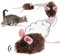 Suhaco Cat Toys Moving Mouse Interactive Kitty Toys Electronic Mice with Automatic Squeaky Cat Toy for Indoor Cats, Motion Activated Plush Moving Mouse Kitten Toy for Boredom