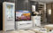 Furneo High Gloss & Matt White Living Room Set TV Stand Sideboard Display Cabinet Milano White LED Lights