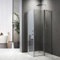 Duschkabine 90x100 Eckeinstieg mit Pendeltür Schwingtür mit Fester Segment 6mm ESG NANO Glas Duschabtrennung Duschwand Höhe 185cm