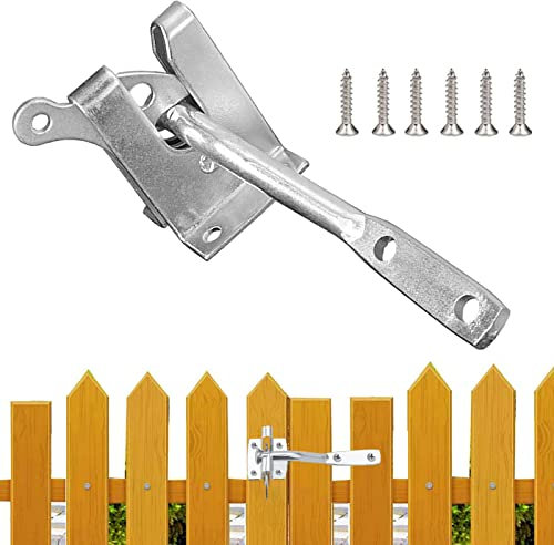 Riegel Verriegelung Selbstsichernder Torverriegelung Gartentorverschluss Edelstahl Türriegel für Zaun Tor Tür Weide Bauernhof Hühnerstall Schwerkrafthebel Hardware Schloss Bolzen Haushaltszubehör