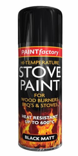 Classic Signature: - 12 x Black High Temperature Spray Paint 400ml, Stove Up To 600°C, Engine Exhaust Adhesion, Heat Resistant Wood Burners, BBQ Grill