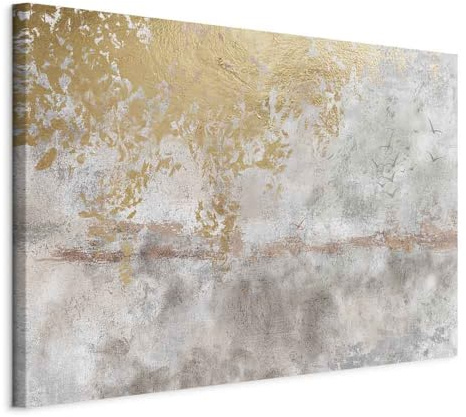 B&D XXL - Akustikbild Natur Vögel Betonoptik, 90x60 cm, 1-teilig, Büro | Verbessert Raumakustik, reduziert Hall, ideal fürs Büro oder Wohnzimmer, hochwertige Verarbeitung, schnelle Montage, stilvoll