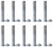 Isolbau 10 casquillos de anclaje de 12 x 80 mm para barras de anclaje y pernos M6-M8 para rellenar con mortero compuesto
