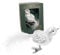 Krebs Glas Lauscha - Weihnachtsdekoration/Christbaumschmuck aus Glas - Vogel auf Clip mit Feder - Motiv: Spatz Eisweiß - Größe: ca. 7 cm - Made in Germany