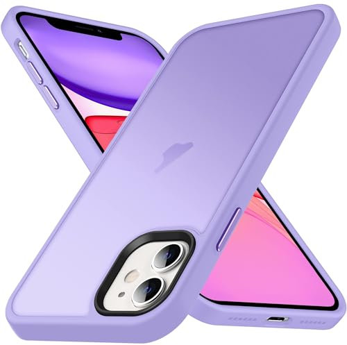 Anqrp Zero Seriesr Kompatibel mit iPhone 11 Hülle, Minimalistische Transluzente Matte Schutzhülle, Military Grade Handyhülle für iPhone 11 mit Flüssig Silikon 6,1 Zoll, Violett