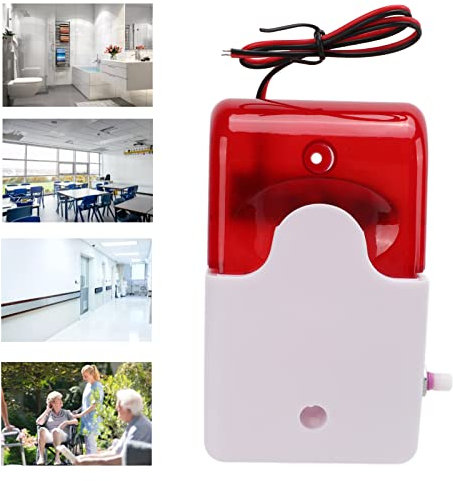 Sirena Sound Flash Light, Stroboscopica Cablata Sirena Sound Alarm Strobe, Red Light Sound Siren di Allarme di Sicurezza Domestica, Sirena di Sicurezza Elettrica (220V)