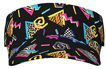 Retro 80er 90er Jahre Hüte Damen Herren Lustige Mode Retro 80er 90er Ikonen Sonnenblende Hut für Damen & Herren, Retro_80s_90s_014, Einheitsgr��e